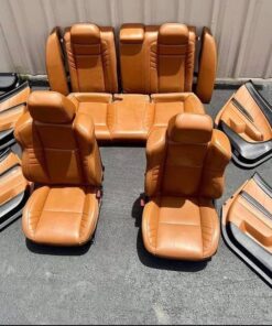 Complete Set of OEM Dodge Charger Leather Seats & Door Panels in Premium Cognac